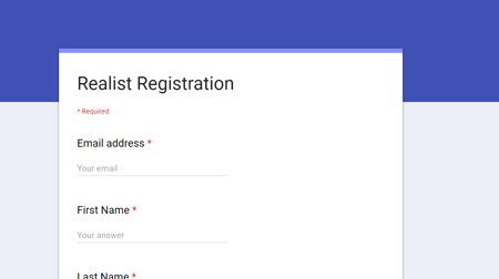 Realist Registration Form